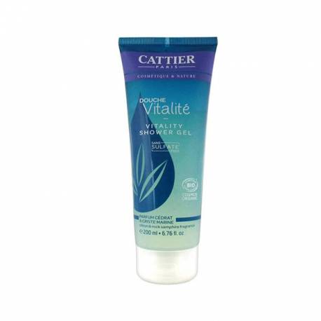 CATTIER Gel douche sans sulfates - Douche vitalité BIO - tube 200 ml