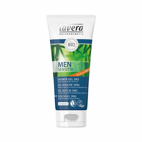 LAVERA MEN SENSITIV, GEL DOUCHE 3 EN 1 BIO - 200 ML