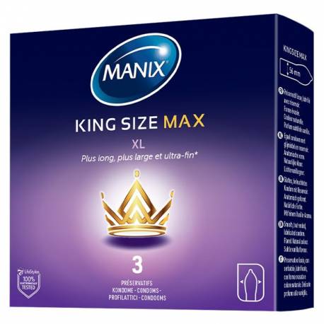 MANIX Préservatifs King Size Max - Bte de 3