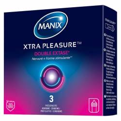 MANIX Préservatifs Xtra Pleasure - Bte de 3